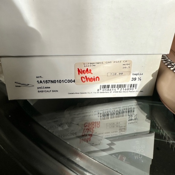 Casadei Women's Tan Chain-Trimmed  Flats - 39.5 Italy - Picture 7 of 8